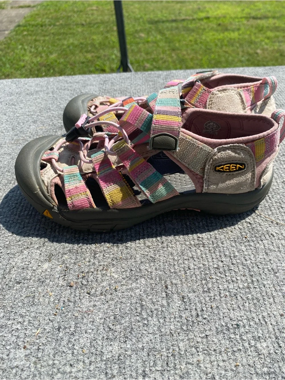 KEEN Kids Newport H2 Waterproof Sandals Pink Pastel Rainbow Stripe